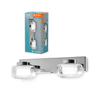 LEDVANCE Leuchte Orbis Flame 2X5.5W Click CCT Chrome 11W 700lm IP44 – Produkt mit Verpackung