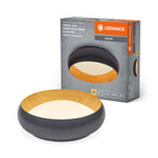 LEDVANCE Leuchte Orbis Livia 300MM 830 Click DIM Gray and Wood Decor 16W 750lm IP20 – Produkt mit Verpackung