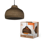 LEDVANCE Pendelleuchte Decor Cardboard Hat E27 nicht dimmbar braun IP20 – Produkt mit Verpackung