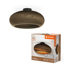 LEDVANCE Deckenleuchte Decor Cardboard Drop E27 nicht dimmbar braun IP20 – Produkt mit Verpackung