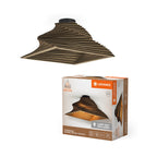 LEDVANCE Deckenleuchte Decor Cardboard Square Turn E27 nicht dimmbar braun IP20 – Produkt mit Verpackung