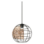 Osram Pendelleuchte Decor Cage Globe 1-flammig E27 nicht dimmbar schwarz/braun IP20