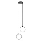 LEDVANCE LED-Pendelleuchte Decor Circle 2xPendant PL 14 W 930 lm CCT schwarz – Ansicht stehend