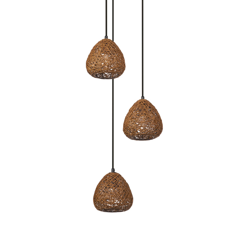 LEDVANCE Pendelleuchte Decor Paper Drop Pendant Plate 3XE27 nicht dimmbar beige IP20