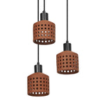 Osram Pendelleuchte Decor Clay Windows PL 3-flammig E27 nicht dimmbar braun IP20