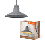 LEDVANCE Pendelleuchte Decor Concrete Sala E27 nicht dimmbar dunkelgrau IP20 – Produkt mit Verpackung