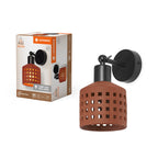 LEDVANCE Wandleuchte Decor Clay Windows 1-flammig E27 nicht dimmbar braun IP20 – Produkt mit Verpackung