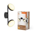 LEDVANCE LED-Spot Decor Spot Moon 2Spot 10,5 W 830 warmweiß schwarz – Produkt mit Verpackung