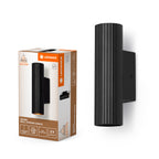 LEDVANCE Wandleuchte Decor Drums Updown 2-flammig GU10 nicht dimmbar schwarz IP20 – Produkt mit Verpackung