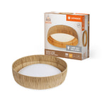 LEDVANCE LED-Deckenleuchte Decor Bamboo Paper Ceiling 400 18 W 830 braun – Produkt mit Verpackung