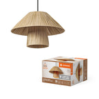 LEDVANCE Pendelleuchte Decor Bamboo Paper Hut Pendant 400 E27 braun, ohne Leuchtmittel – Produkt mit Verpackung