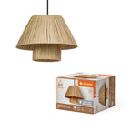 LEDVANCE Pendelleuchte Decor Bamboo Paper Hut Pendant 280 E27 braun, ohne Leuchtmittel – Produkt mit Verpackung