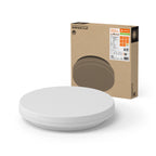 LEDVANCE LED-Deckenleuchte Surface Flat Round Sensor 330 19 W 830/840 2.660 lm IP54 weiß – Produkt mit Verpackung