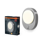 LEDVANCE LED Wandleuchte Endura Style Disc Sensor 8W/830 370lm warmweiß nicht dimmbar Stahl IP44 – Produkt mit Verpackung