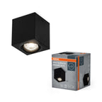 LEDVANCE LED-Strahler Aufbauspot eckig GU10 schwarz ohne Leuchtmittel – Produkt mit Verpackung