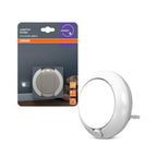 LEDVANCE LED Steckdosenleuchte Lunetta Round 0,3W/830 3lm warmweiß nicht dimmbar weiß IP20 – Produkt mit Verpackung