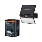 LEDVANCE Solar-LED-Fluter ENDURA Flood Solar Double Sensor 2,9 W 3.000 K IP44 dunkelgrau – Produkt mit Verpackung