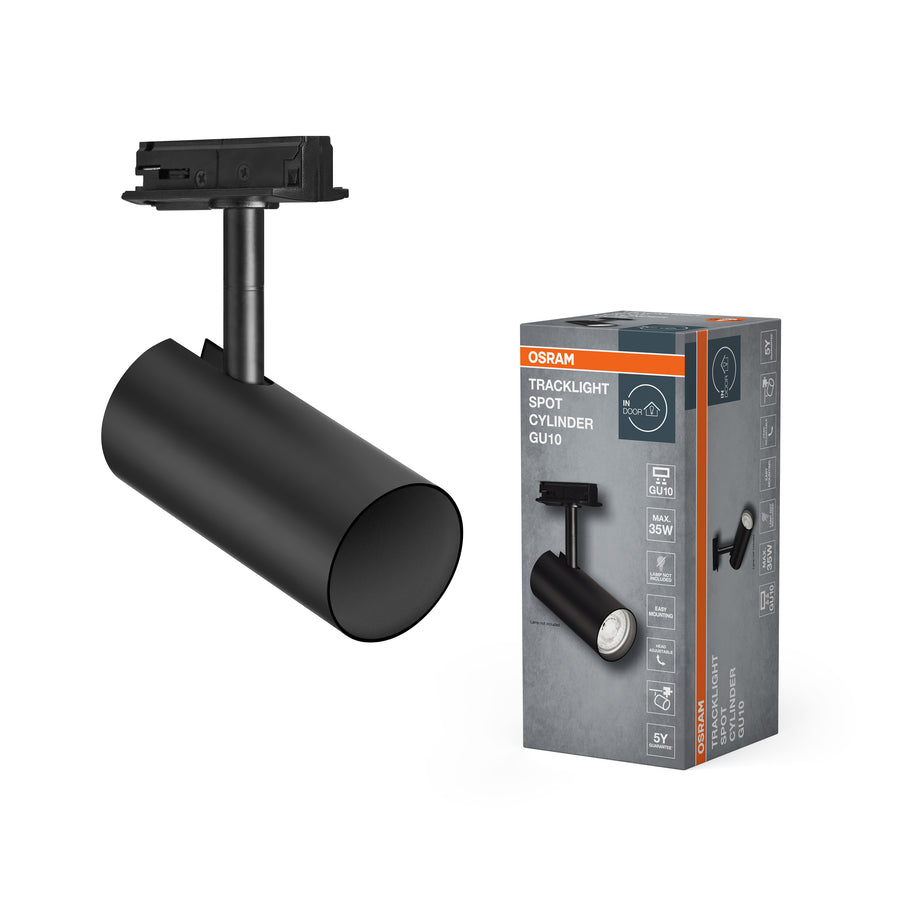 Osram Stromschienen-Strahler Tracklight Spot Cylinder GU10 schwarz ohne Leuchtmittel IP20