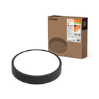 LEDVANCE LED-Wandleuchte Bulkhead Round Sensor 250 10 W 3000/4000 K 1220 lm IP65 IK10 schwarz – Produkt mit Verpackung