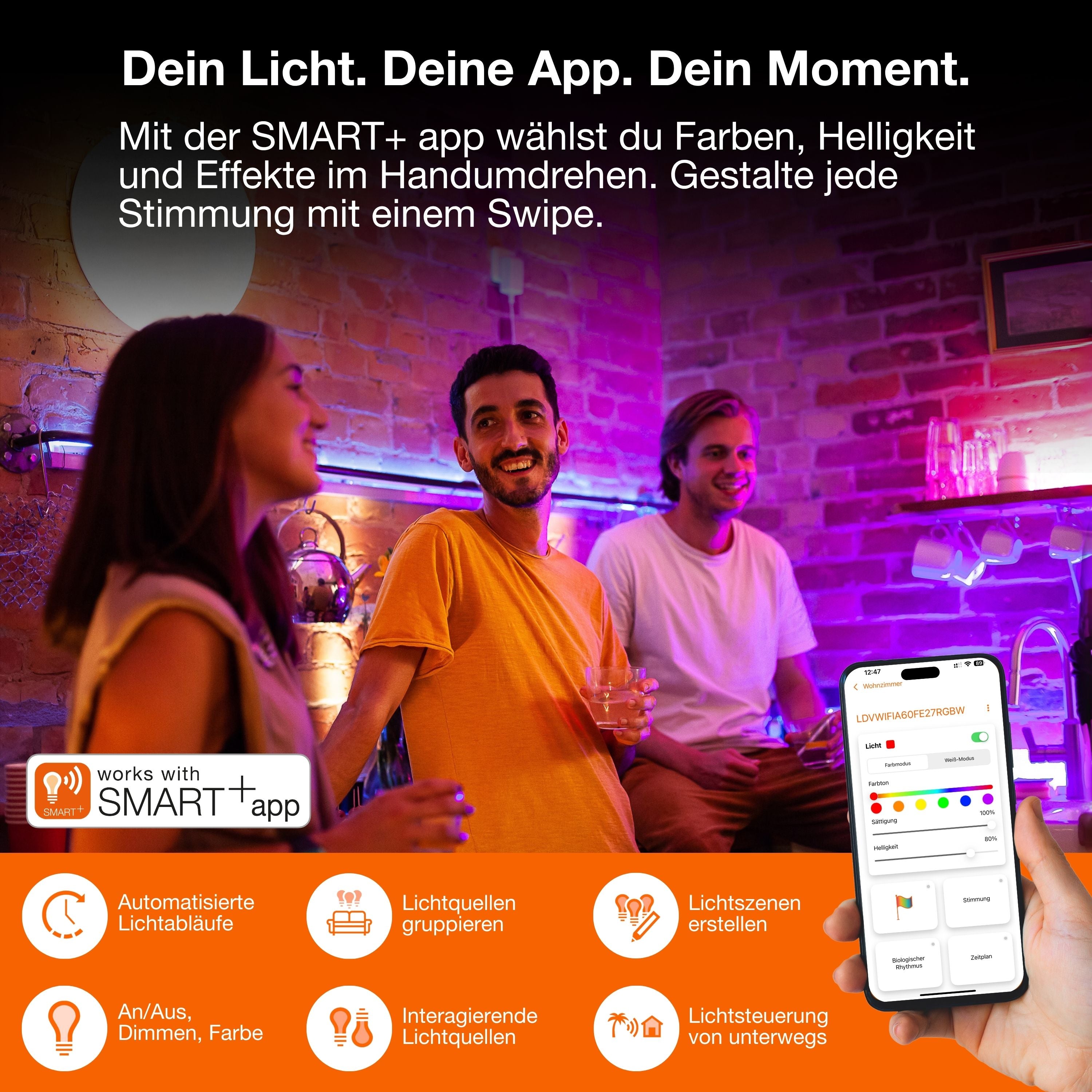 LEDVANCE LED-Band Smart+ WiFi EXT 1m RGB TW – Anwendungsbild 3