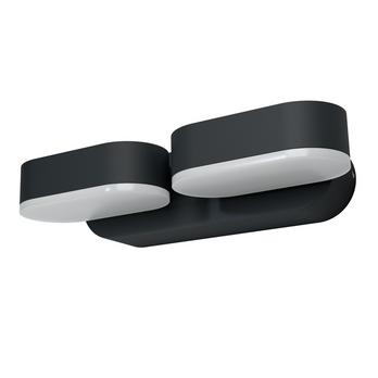LEDVANCE LED-Außenwandleuchte Endura Style Mini Spot II 13,5 W/830 630 lm warmweiß dunkelgrau IP44