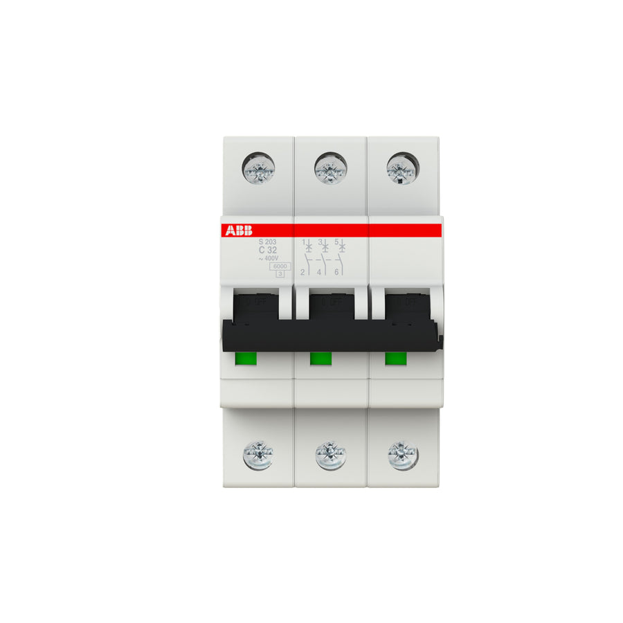 ABB Leitungsschutzschalter S203-C32 3-polig Charakteristik C 32 A 6 kA