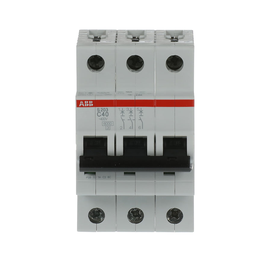 ABB Leitungsschutzschalter S203-C40 3-polig Charakteristik C 40 A 6 kA