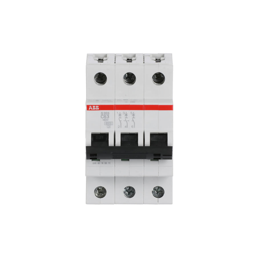 ABB Leitungsschutzschalter S203-C63 3-polig Charakteristik C 63 A 6 kA