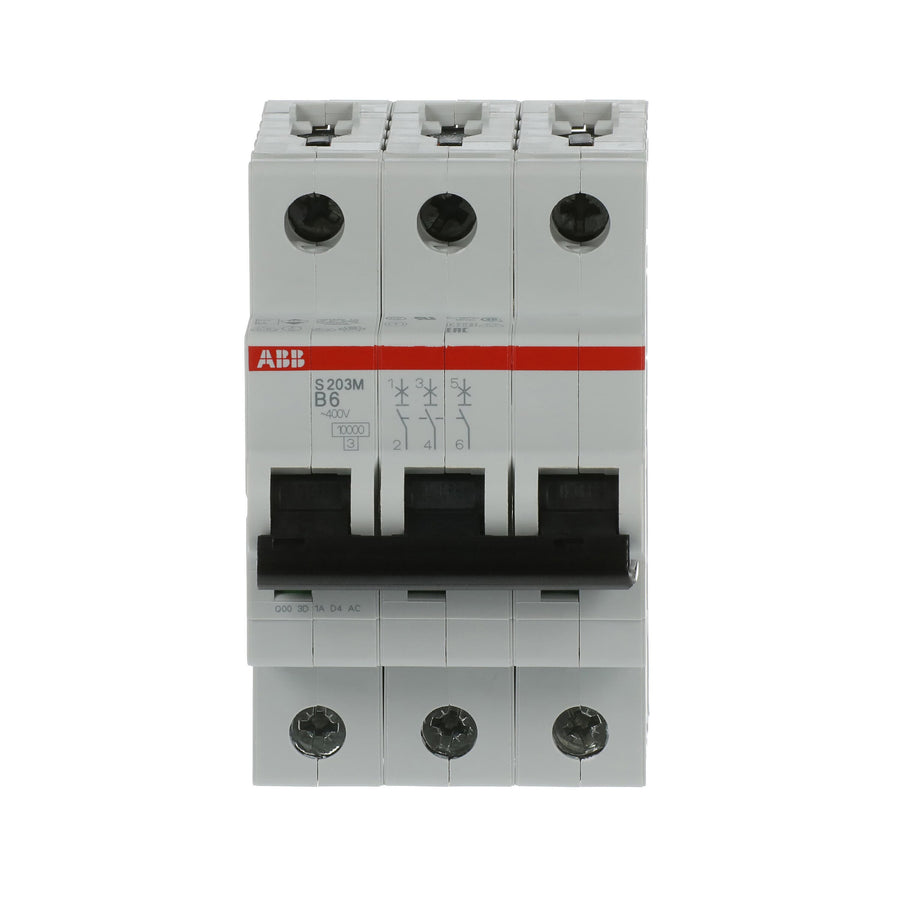 ABB Leitungsschutzschalter S203M-B6 3-polig Charakteristik B 6 A 10 kA
