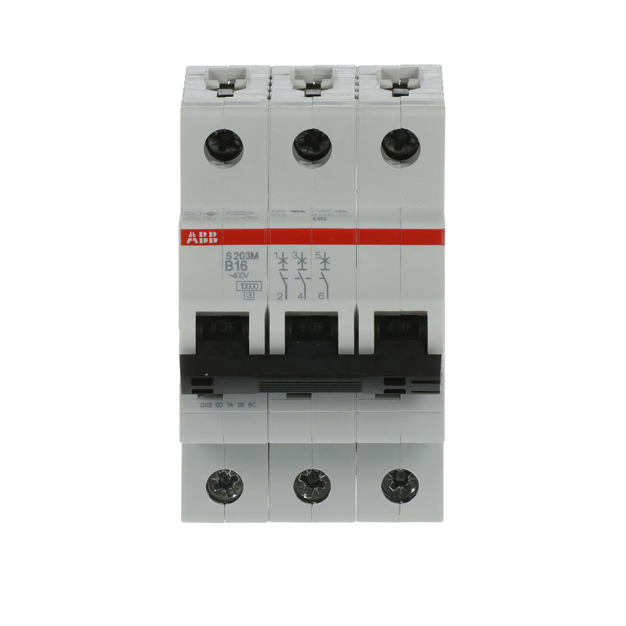 ABB Leitungsschutzschalter S203M-B16 3-polig Charakteristik B 16 A 10 kA
