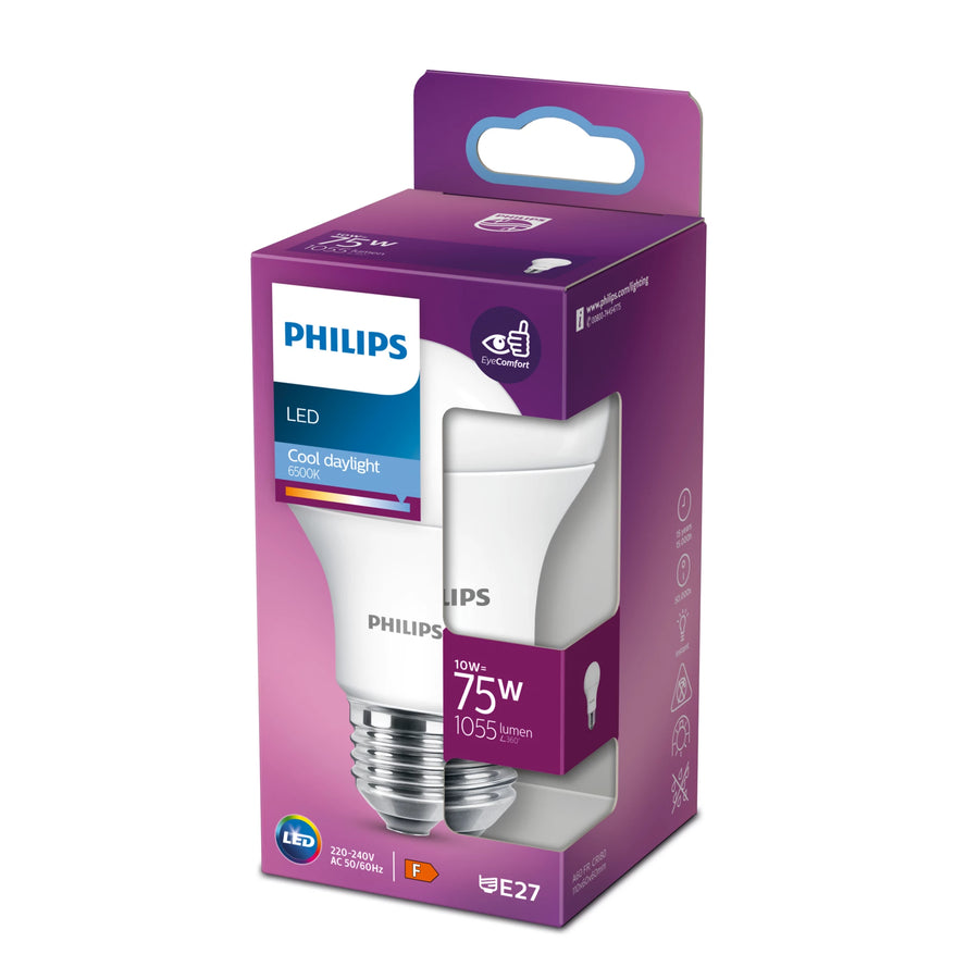 Philips LED-Lampe A60 E27 10W (75-W-Ersatz) 865 1.055 lm tageslichtweiß