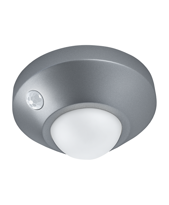 LEDVANCE LED-Nachtlicht Nightlux Ceiling Batteriebetrieb Bewegungssensor silber IP20