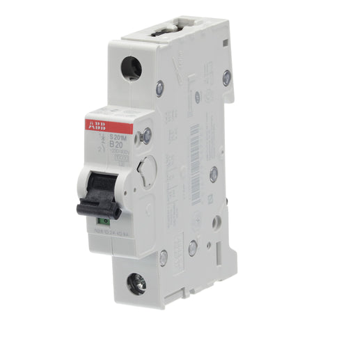 ABB Leitungsschutzschalter S201M-B20 1-polig Charakteristik B 20 A 10 kA – Produktansicht