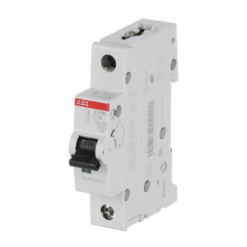 ABB Leitungsschutzschalter S201M-C16 1-polig Charakteristik C 16 A 10 kA – Produktansicht