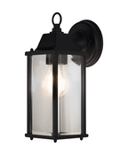 LEDVANCE Wandleuchte ENDURA Classic Lantern Square M E27 IP43 schwarz – Ansicht stehend