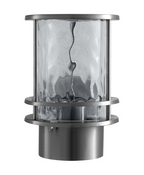 LEDVANCE Endura Classic Post Up Außenwandleuchte E27 max. 60 W Edelstahl IP44 ohne Leuchtmittel – Ansicht stehend