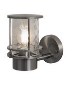 LEDVANCE Endura Classic Post Up Außenwandleuchte E27 max. 60 W Edelstahl IP44 ohne Leuchtmittel – Ansicht stehend