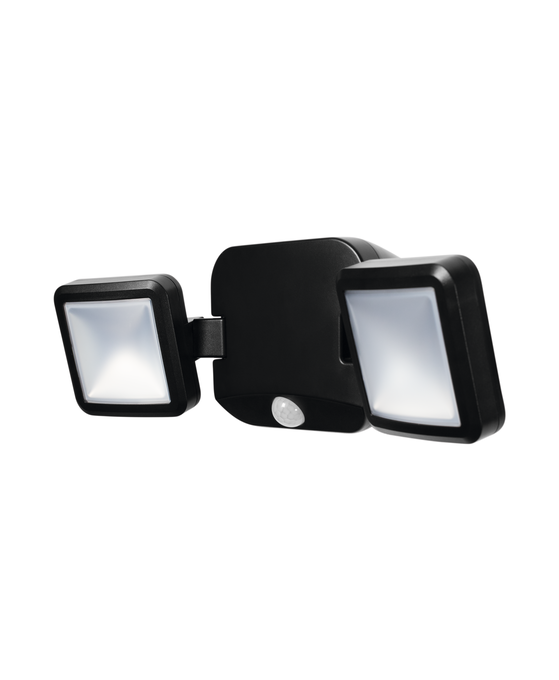LEDVANCE LED-Außenstrahler Battery Spotlight Double 10 W 480 lm neutralweiß IP54 Sensor Schwarz