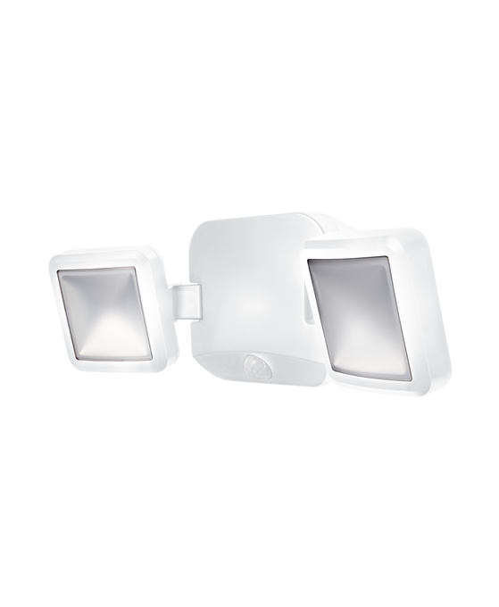 LEDVANCE LED-Außenstrahler Battery Spotlight Double 10 W 480 lm neutralweiß IP54 Sensor Weiß