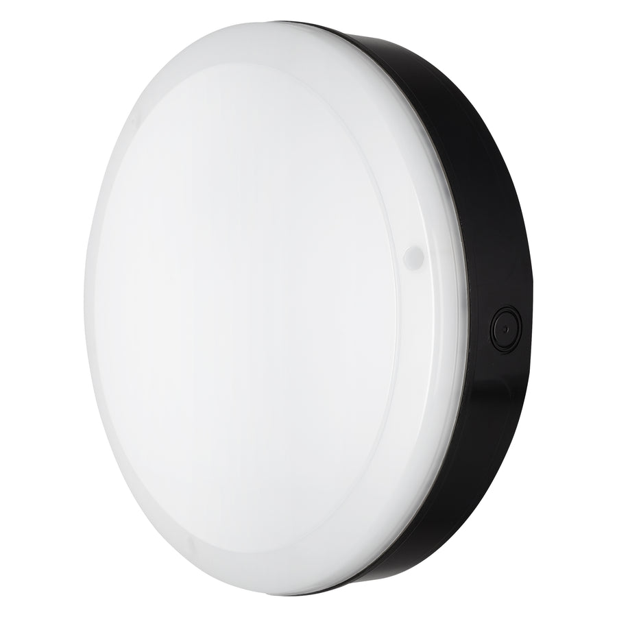 LEDVANCE LED-Wandleuchte Bulkhead 250 mit Notlicht 10 W 800 lm 830 warmweiß IP65 schwarz
