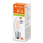 Osram / Ledvance LED Filament Kerze B klar 300° Performance 4,8-40W/827 warmweiß 470lm E27 220-240V dimmbar – Verpackung