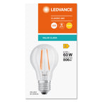 Osram / Ledvance LED Filament Classic A klar 300° Value 6,5-60W/827 warmweiß 806lm E27 220-240V – Verpackung