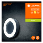 LEDVANCE LED Wandleuchte Endura Style Ring 16W/830 480lm warmweiß nicht dimmbar dunkelgrau IP44 – Verpackung