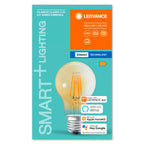 LEDVANCE LED Smart+ BT Apple HK CL A Filament 5,5-52 W/827 E27 600lm gold 320° dimmbar – Verpackung