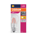 Osram LED Value Classic A Filament 4-40W/827 E27 470lm klar warmweiß nicht dimmbar – Verpackung