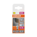 Osram LED Filament Superstar+ Tropfen P klar 300° 3,4-40W/940 neutralweiß 470lm E14 220-240V dimmbar – Verpackung