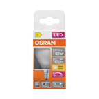 Osram LED Filament Superstar+ Tropfen P matt 300° 3,4-40W/927 warmweiß 470lm E14 220-240V dimmbar – Verpackung