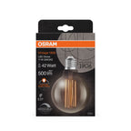 Osram / Ledvance LED Filament Vintage 1906 Globe G95 rauchig 320° 11-42W/818 extra warmweiß 500lm E27 220-240V dimmbar – Verpackung