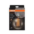 Osram / Ledvance LED Filament Vintage 1906 Globe G125 rauchig 320° 11-42W/818 extra warmweiß 500lm E27 220-240V dimmbar – Verpackung