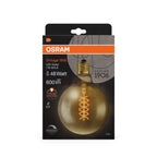 Osram / Ledvance LED Filament Vintage 1906 Globe G125 gold 320° 4,8-37W/822 extra warmweiß 420lm E27 220-240V dimmbar – Verpackung